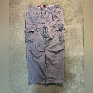Vintage Oakley Software Cargo Pants 38x32 Y2K Baggy Wide Leg Gray